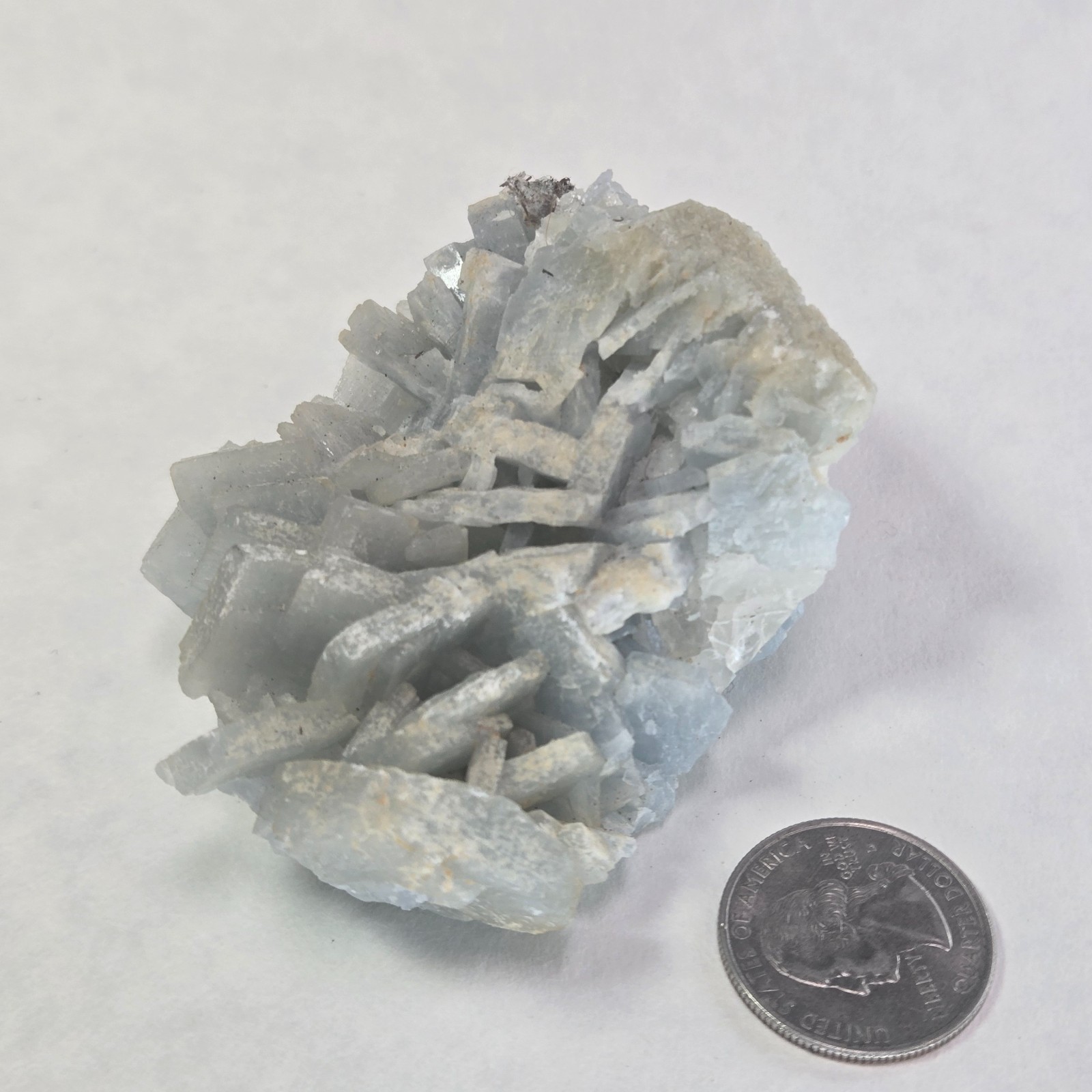 Blue Barite Crystal Cluster (Blue Baryte / Sky Blue Barite) – Natural Mineral