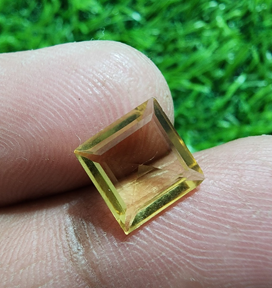 Superb Golden Citrine Topaz Loose Square Cut Gem 2.60Ct Natural Faceted Stone