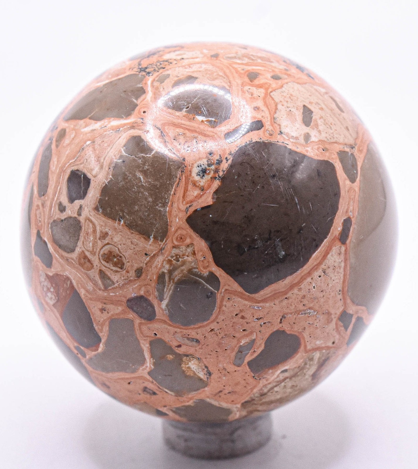 52mm Leopradite Jasper w/ Dendrites Sphere Polished Natural Mineral Ball – Peru