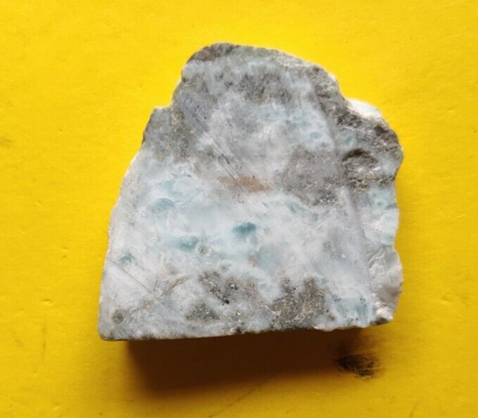 Larimar Atlantis Dolphin Stone Natural Authentic Slab Rough Blue Gem Stone 22 gr