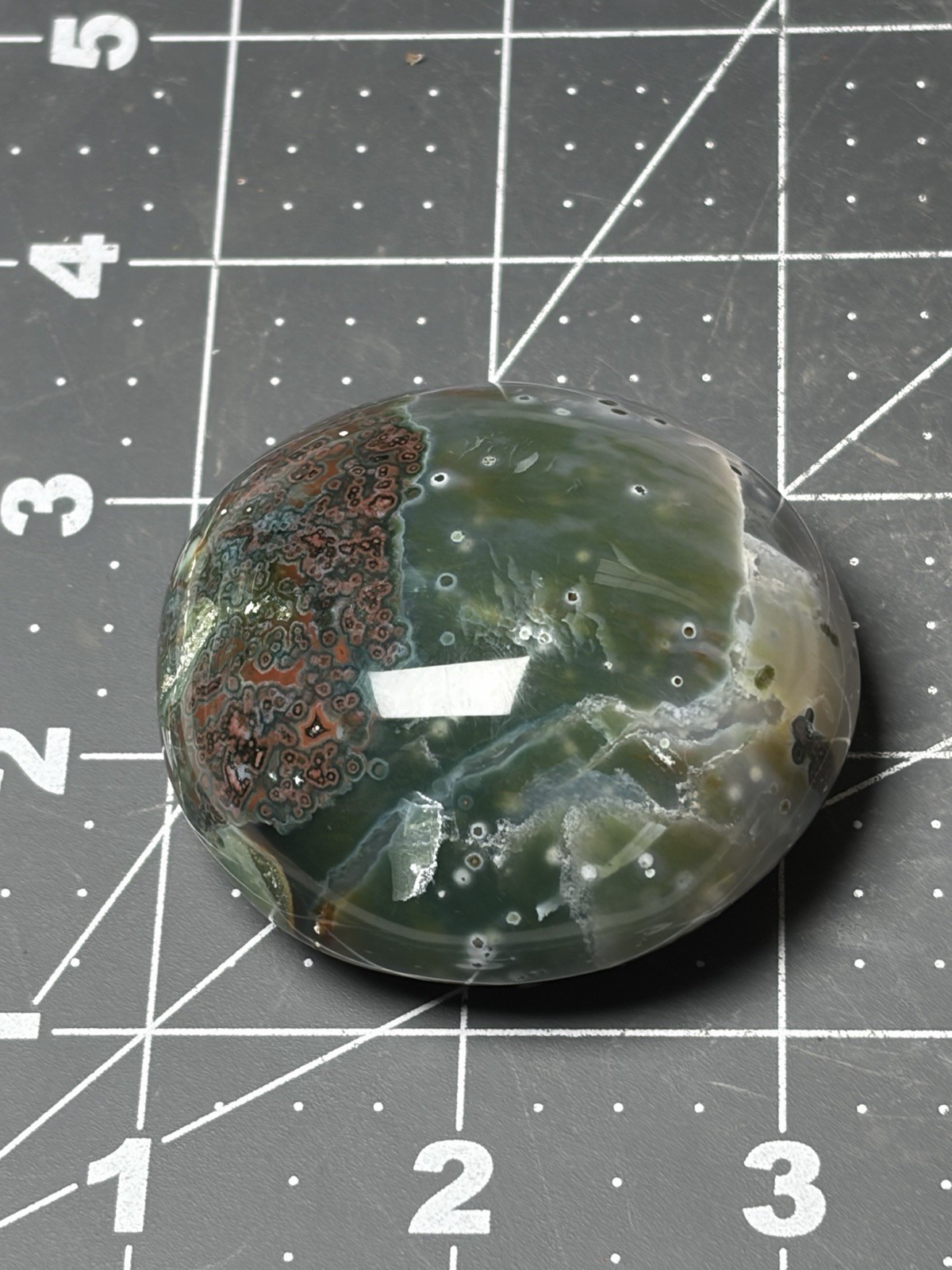 Gorgeous Ocean Jasper Palm Stone Orbs Marovato