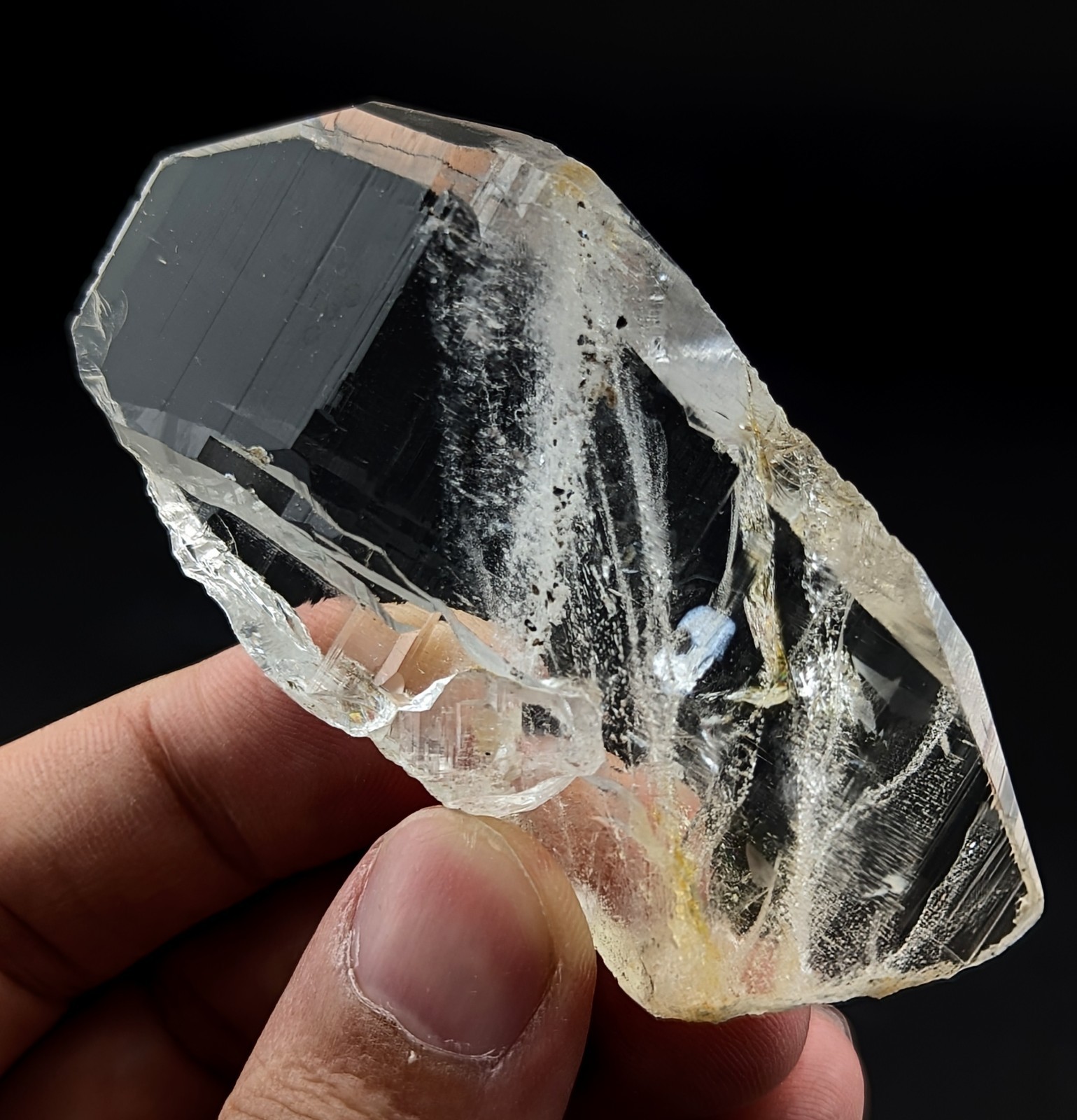 Tabular Quartz Crystal With Exceptional Eye Clean Clarity, Lustrous, Pak, 53g