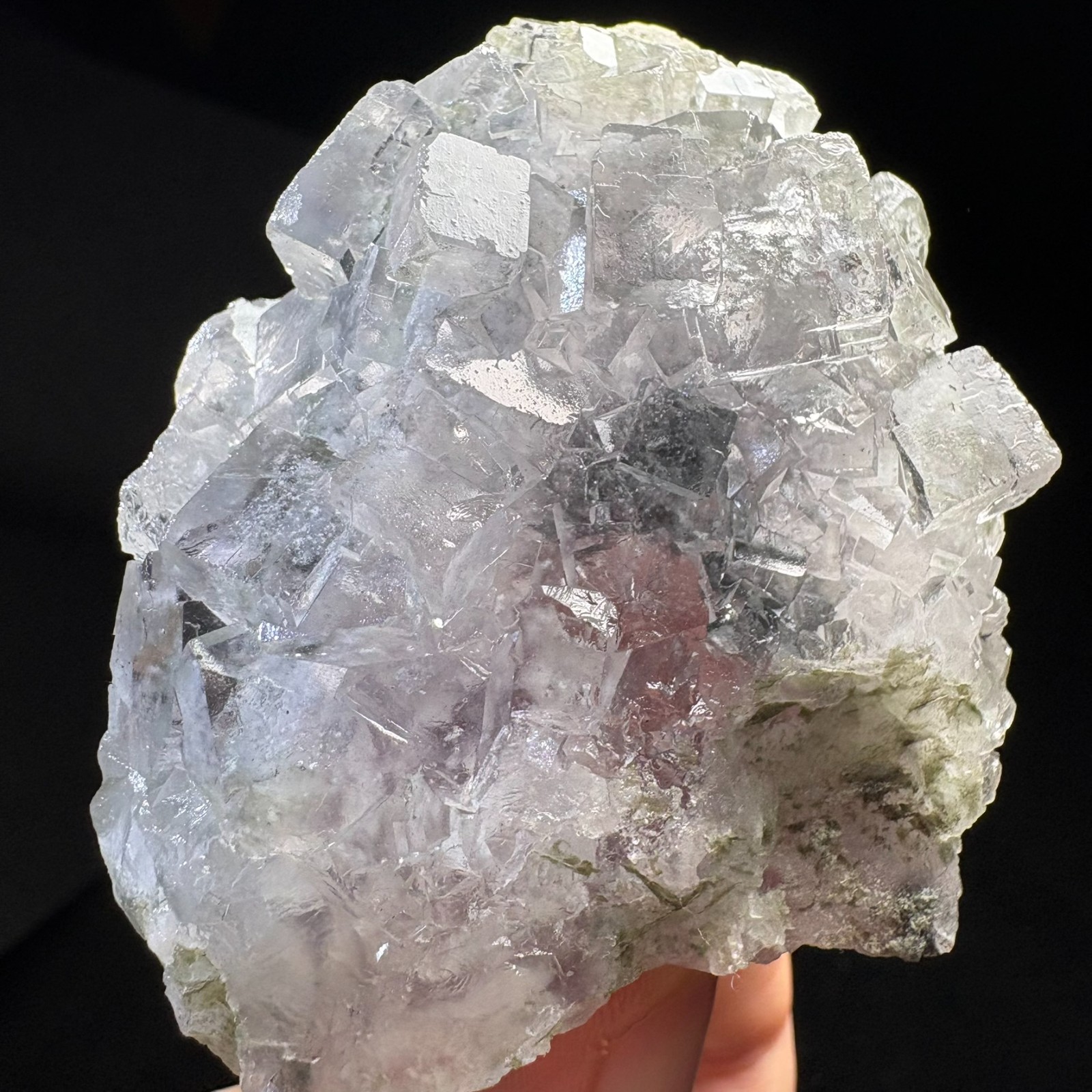 AAA+ Water-Clear Cubic Fluorite Cluster Specimen Natural Crystal Raw Mineral