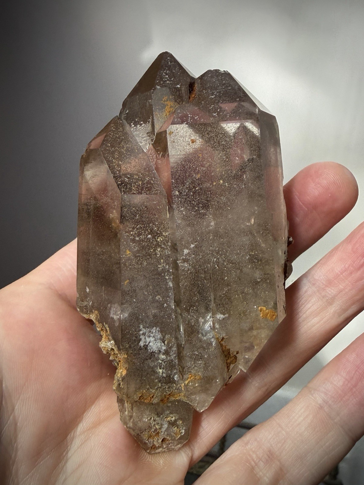 Double Terminated Quartz Crystal Dissolved Quartz Natural Smoky Quartz Floater