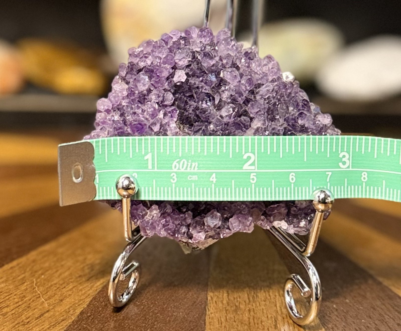 90g Raw Amethyst Crystal Quartz Cluster, 3″ ,Deep purple, Small clusters