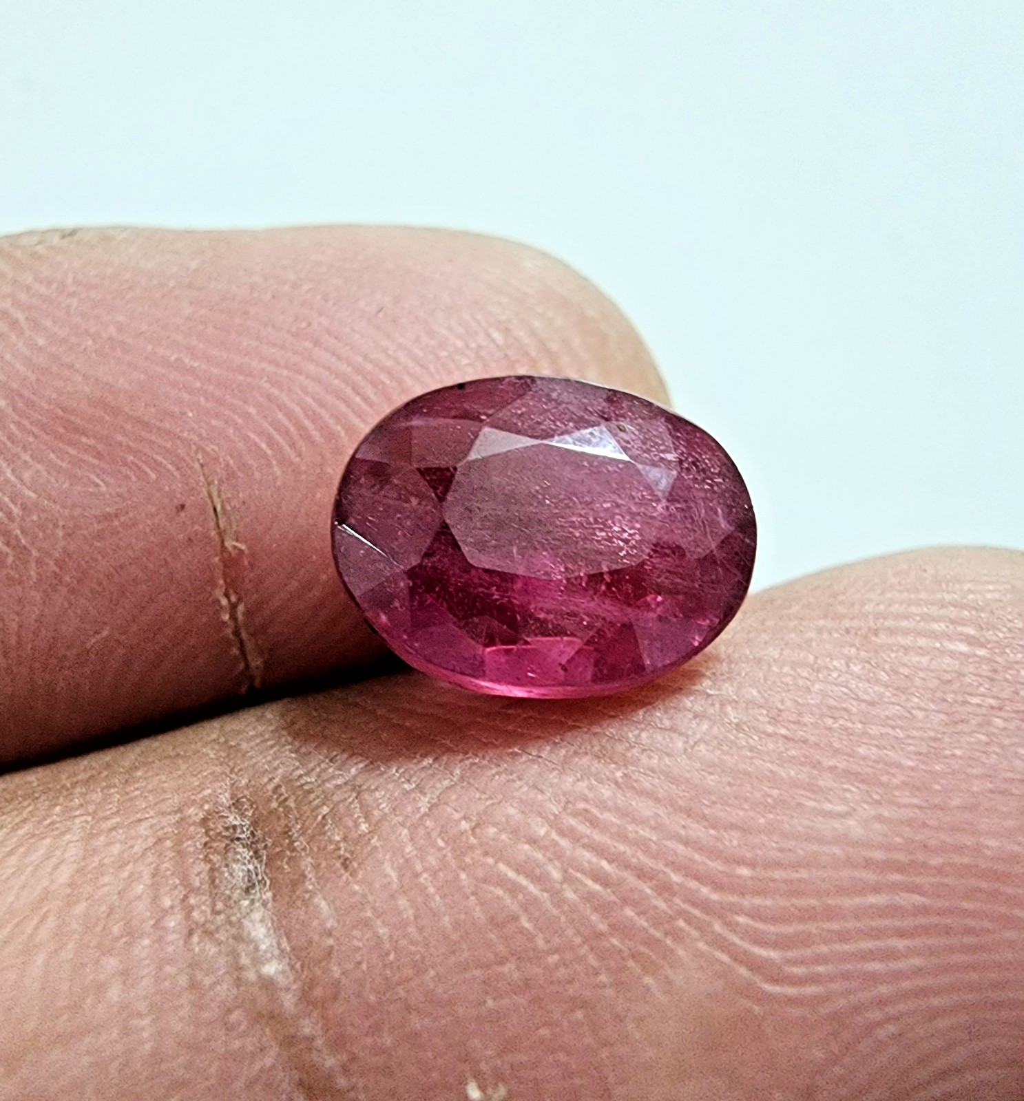 4.45 Crt Blood Red Ruby Faceted Oval Cut 11X8X4 MM Gemstone Jewelry For Ring