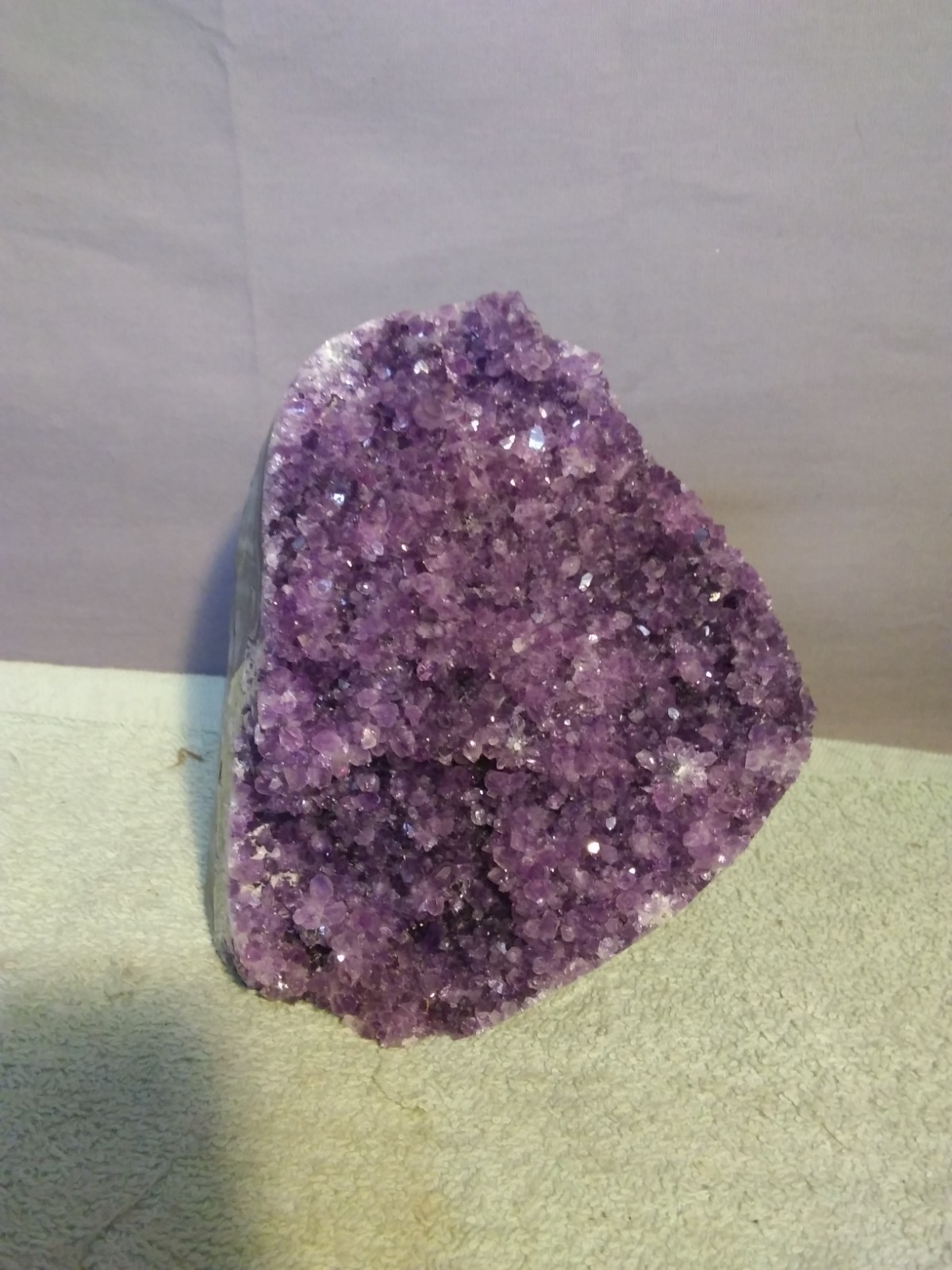 3.83LB Natural Amethyst Geode Mineral Specimen Crystal Quartz Energy Decoration