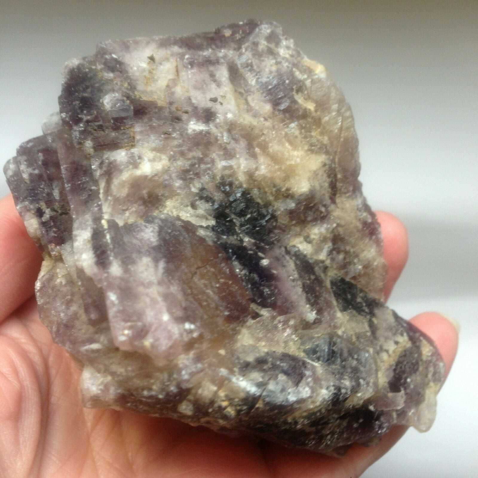 Fluorite Crystal Rough Specimen Purple Yellow North UK ex J Shaw 356g 9x7x6cm