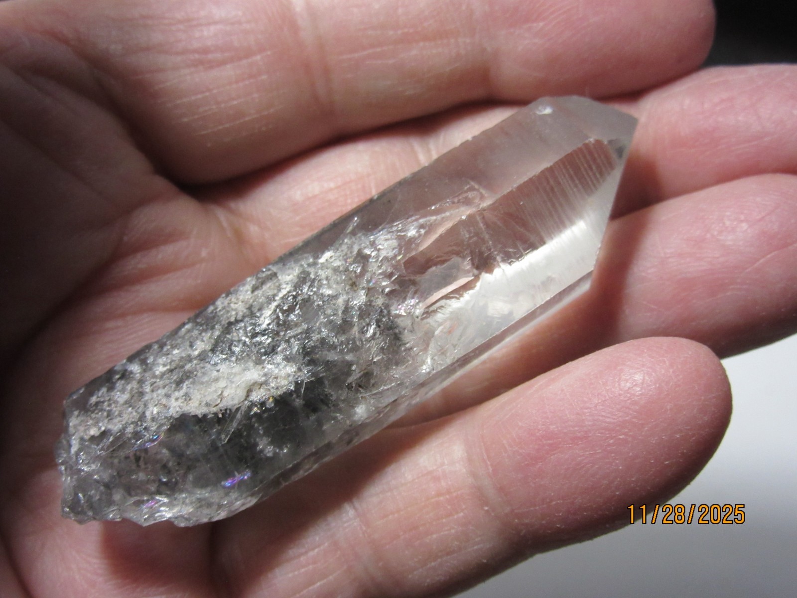 Blue Phantom Quartz 2 3/4 Inch Point Mt. Ida Arkansas Collectible BPQPMIA-2.75