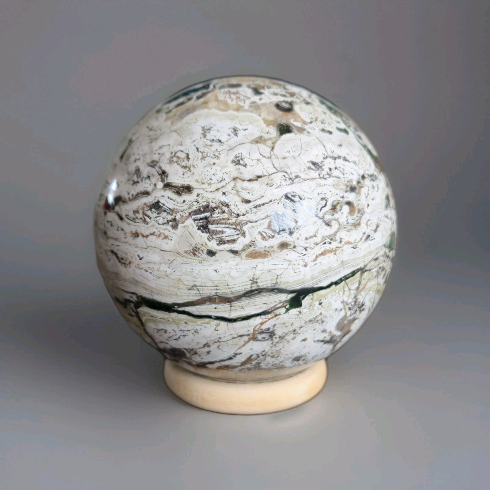 Natural Polished Money Agate 2.7″ Sphere – 384g – USA