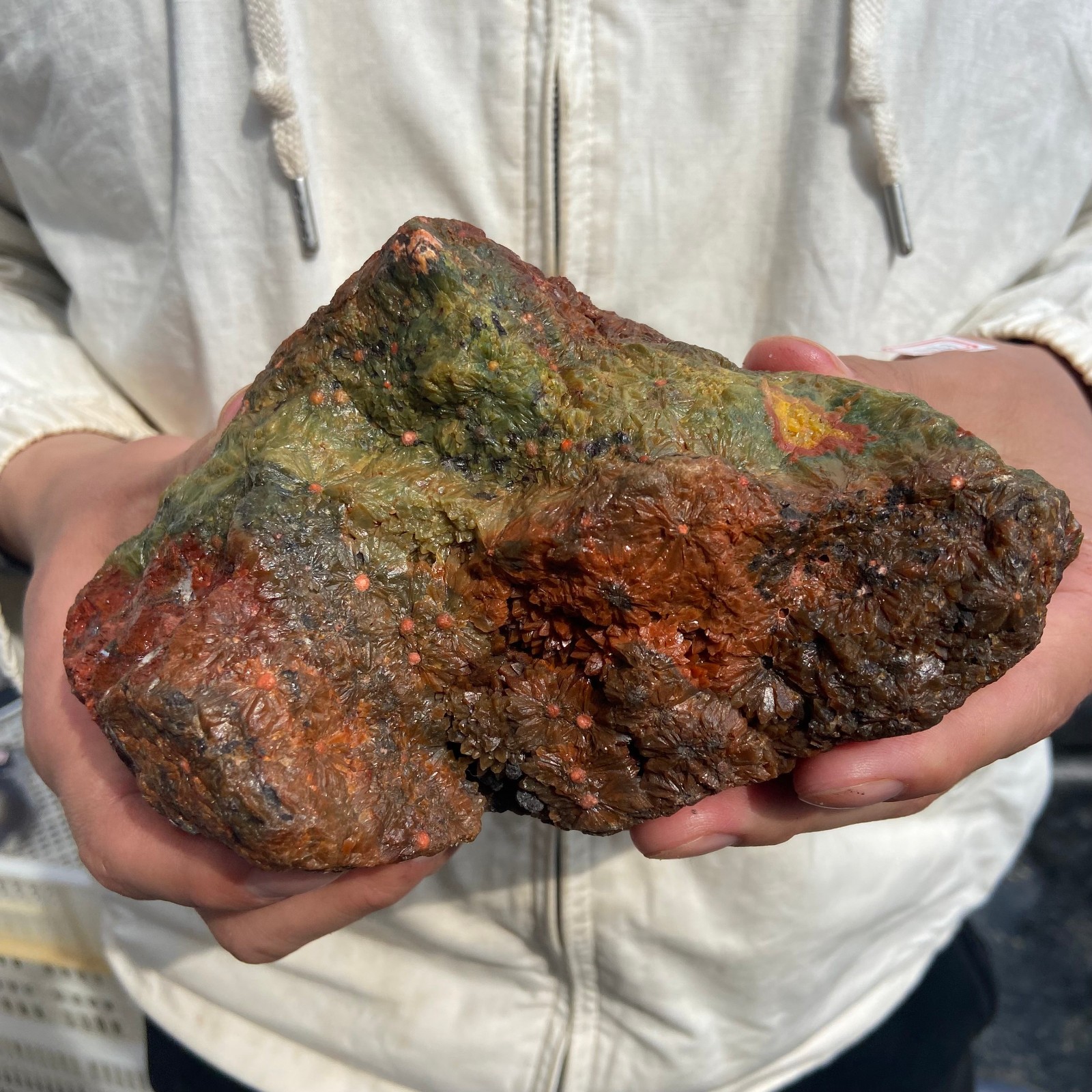 2.7lb Rare Natural colourful ocean jasper quartz crystal rough mineral specimen