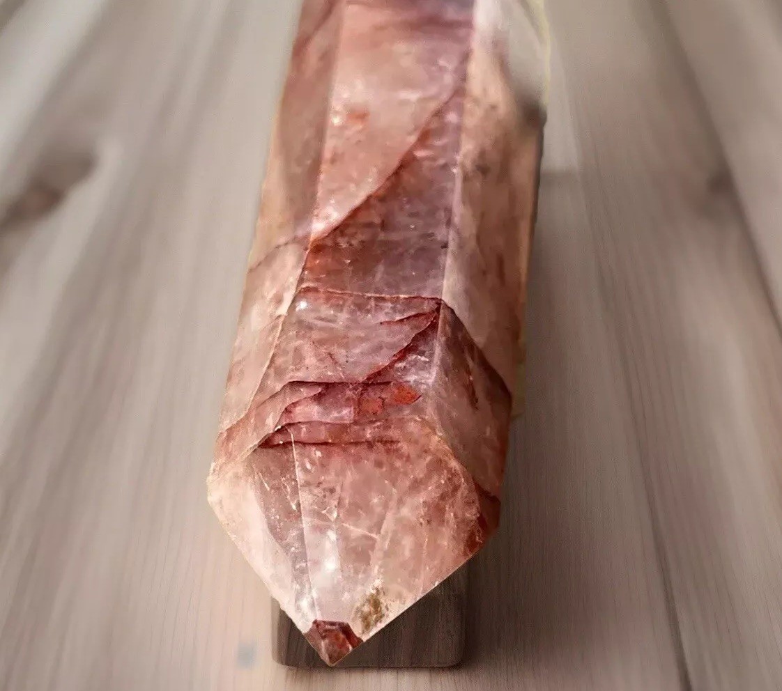 Natural Fire Quartz Tower • Unique Stone Home Decor • reiki Mineral specimens