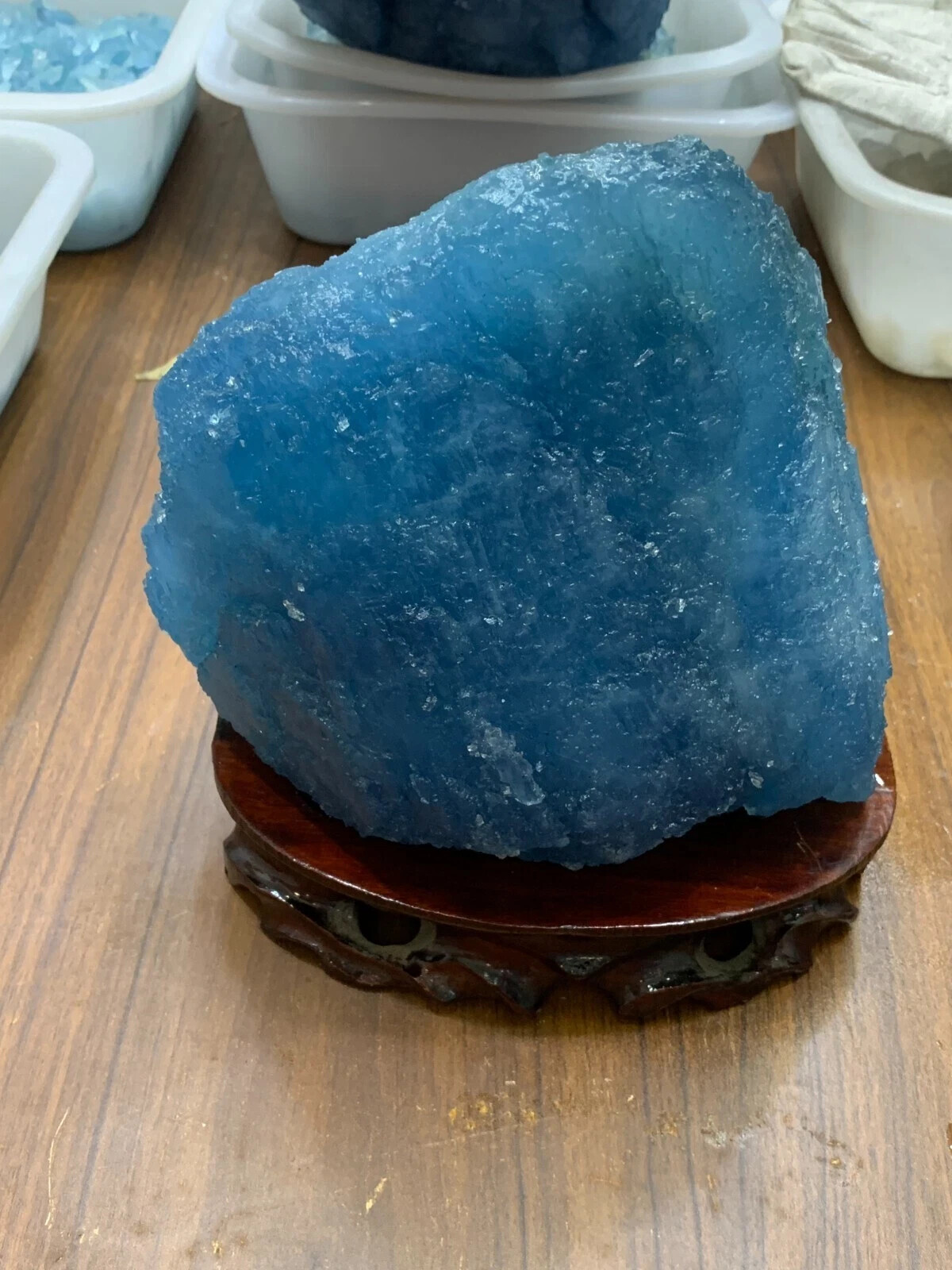 10LB Gem Natural Large block aquamarine Quartz Crystal Mineral Specimen healing