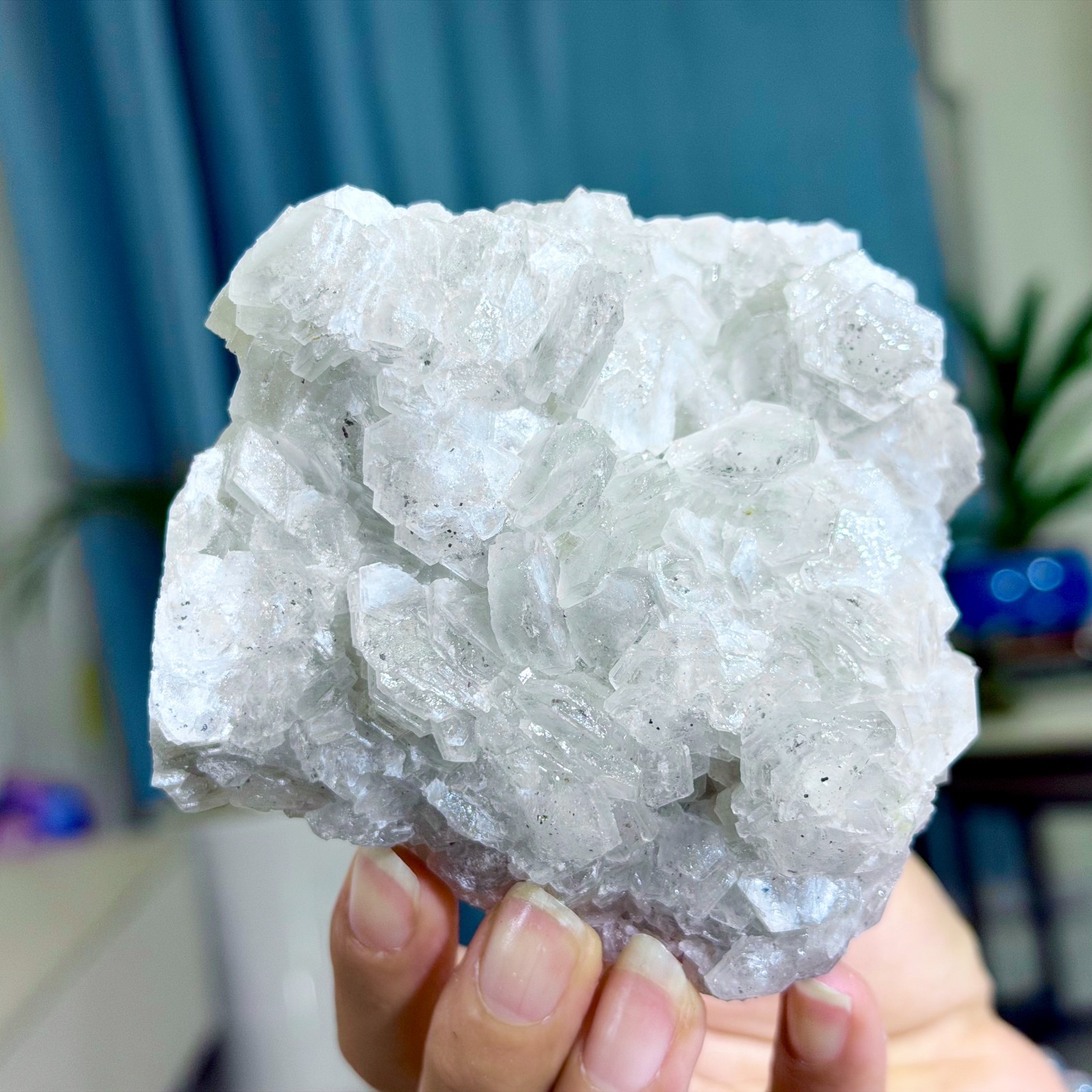 493G Natural String of Copper Coins Calcite/Fluorescent Glow Under UV Light