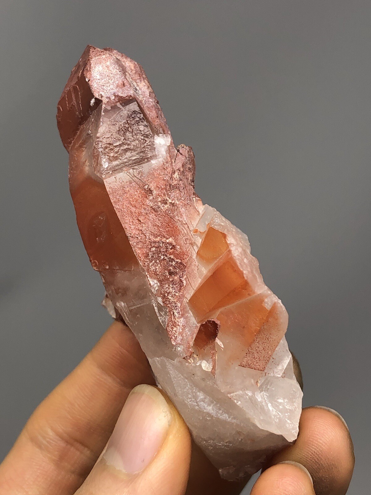 Red Quartz Crystal Cluster Point Morocco 2.4oz N34