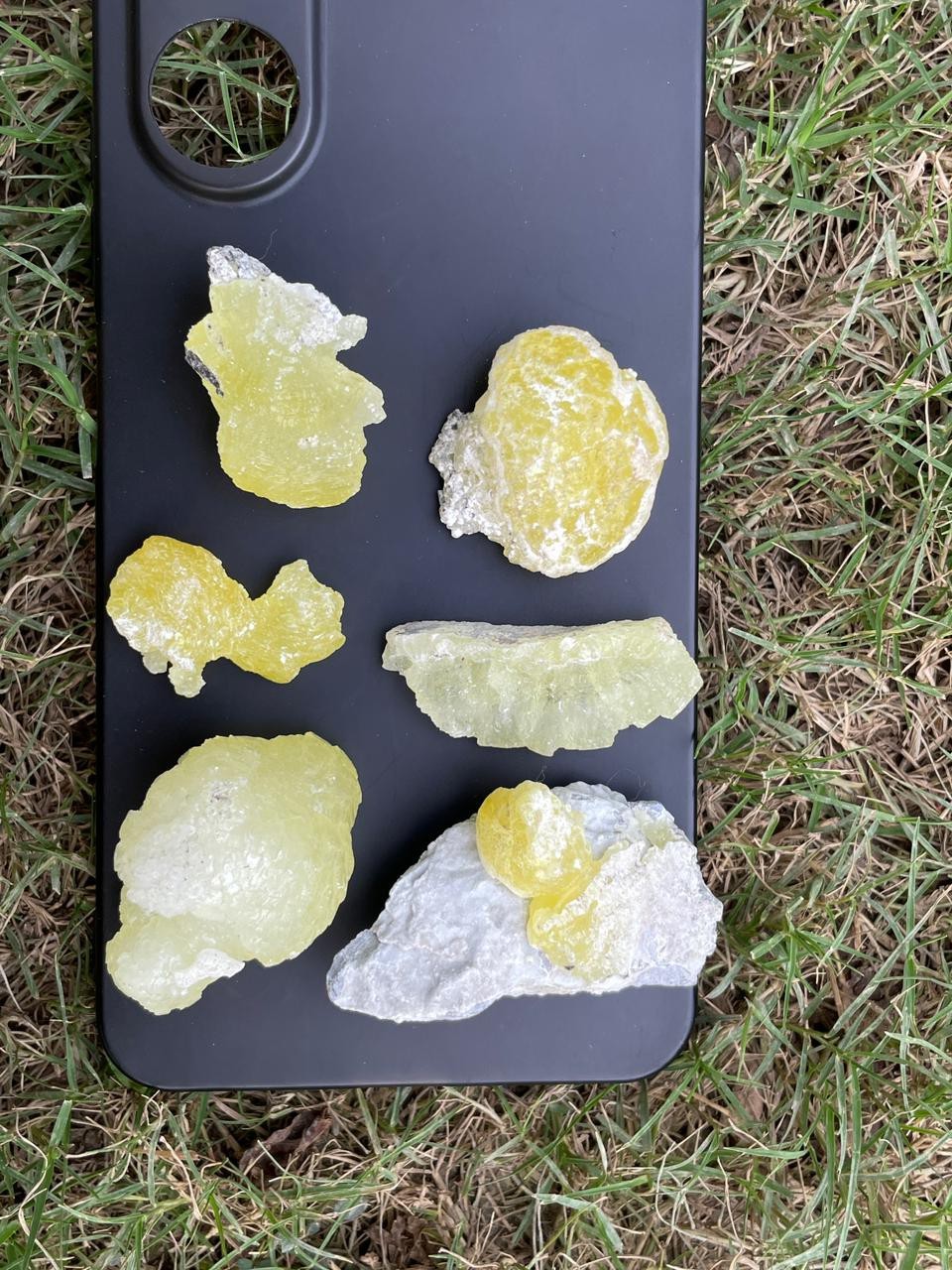 76grams Yellow Brucite Crystal (6pcs Lot) From Baluchistan Pakistan