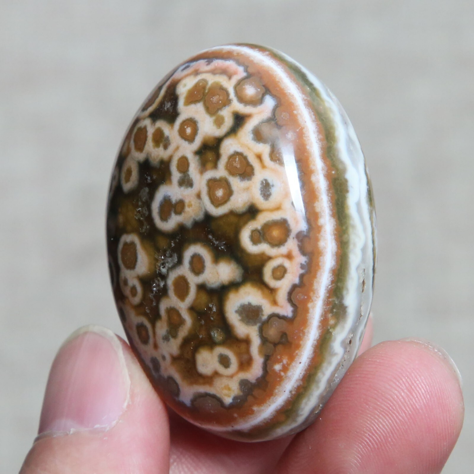 B7712-56g Amazing Natural Polished OCEAN JASPER Furnishing Freeform Healing