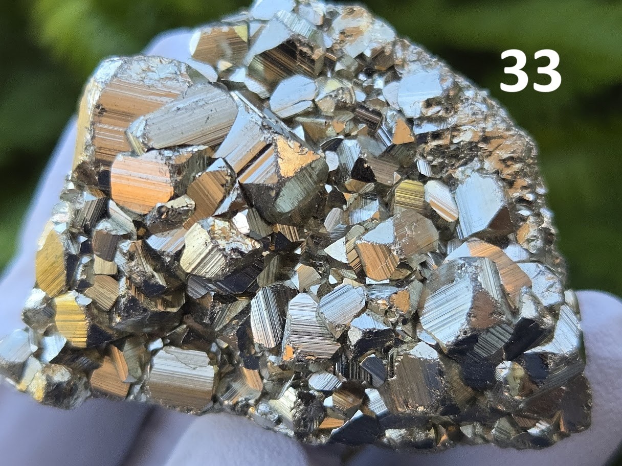 PYRITE Clusters with High-Luster Well-Formed Crystal Rare Collection