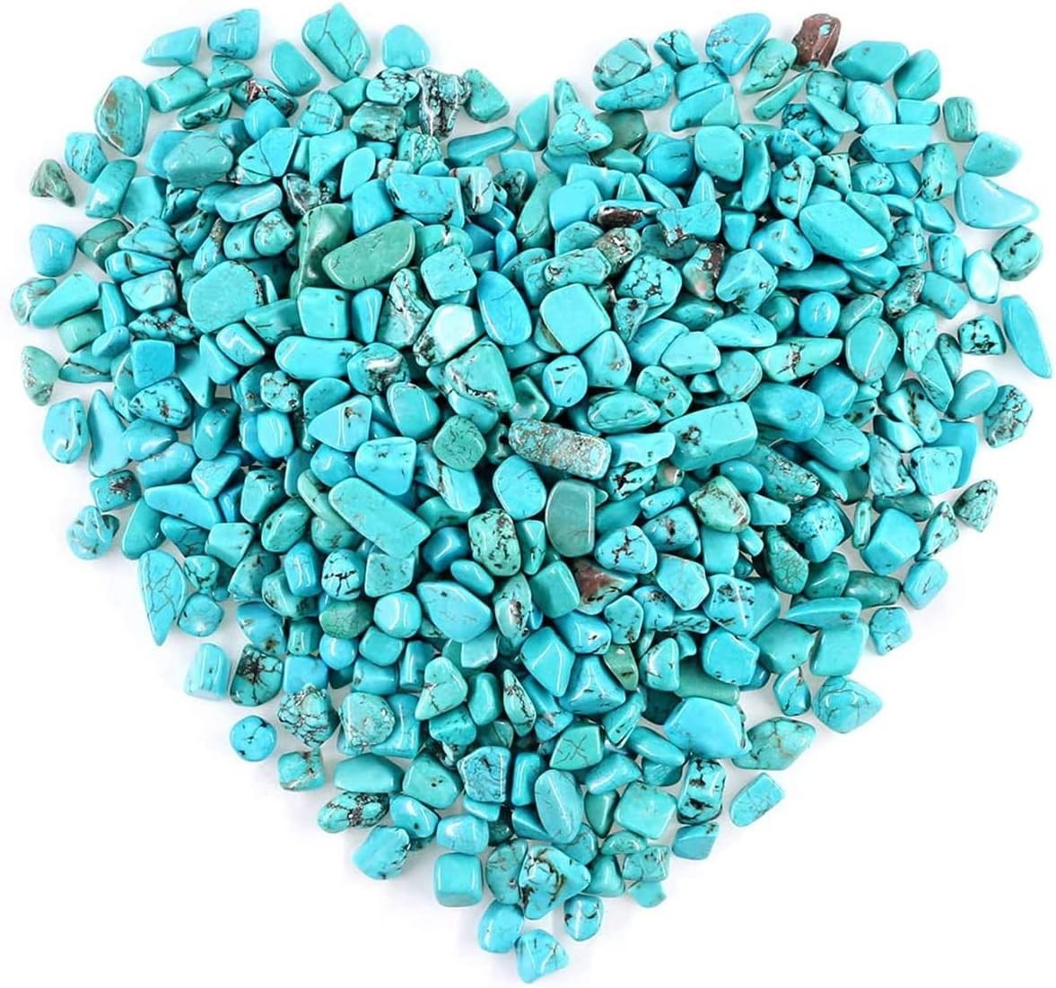 Decorative Quartz Pebbles Irregular Shaped Turquoise Stones Small Tumbled Chip