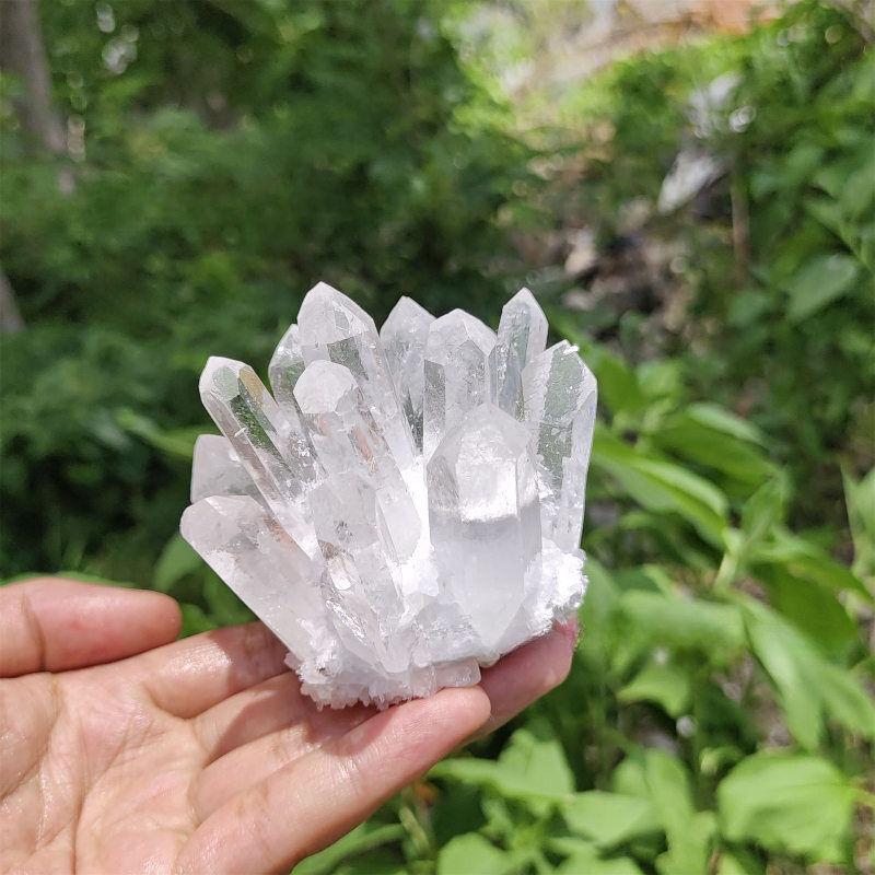 200-300g Natural Clear Quartz Cluster Crystal Point Gemstone Geode Specimen Gift