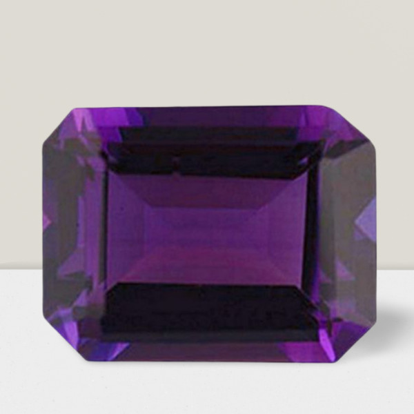 Amethyst Octagon Cut Gemstone 1.15 Cts – 7×5 mm AAA+ Loose Gem