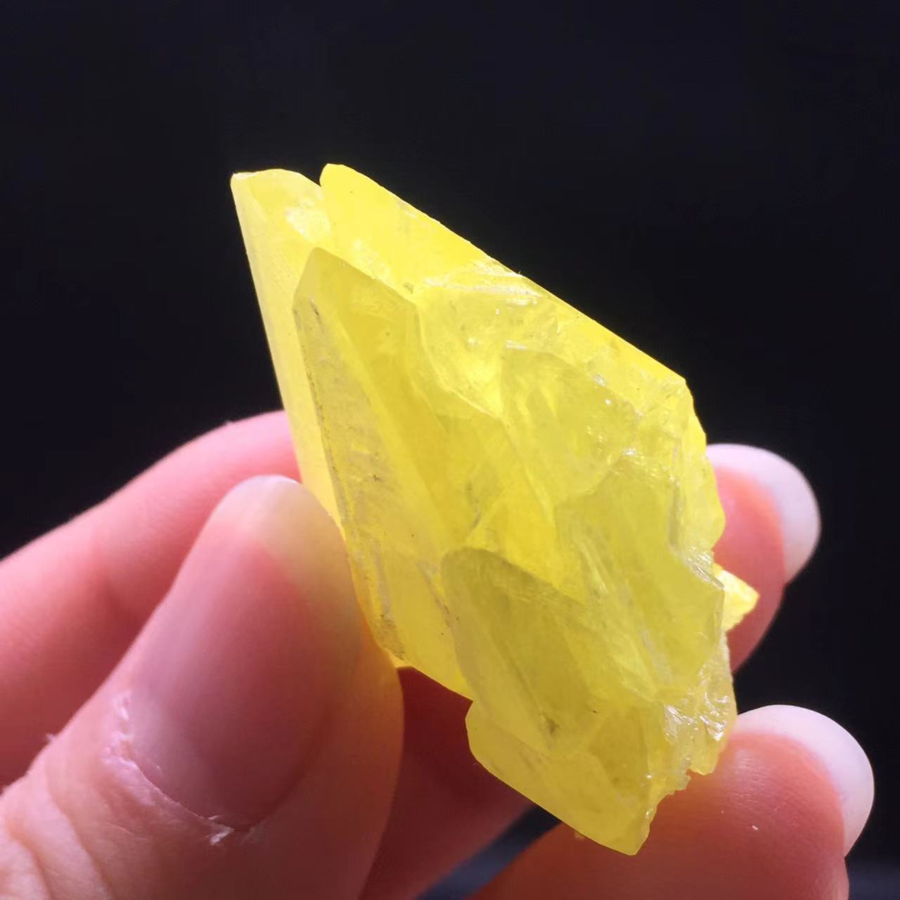 Natural Sulfur Sulphur Quartz Crystal Cluster Specimen Reiki Raw Gemstone 1Pc