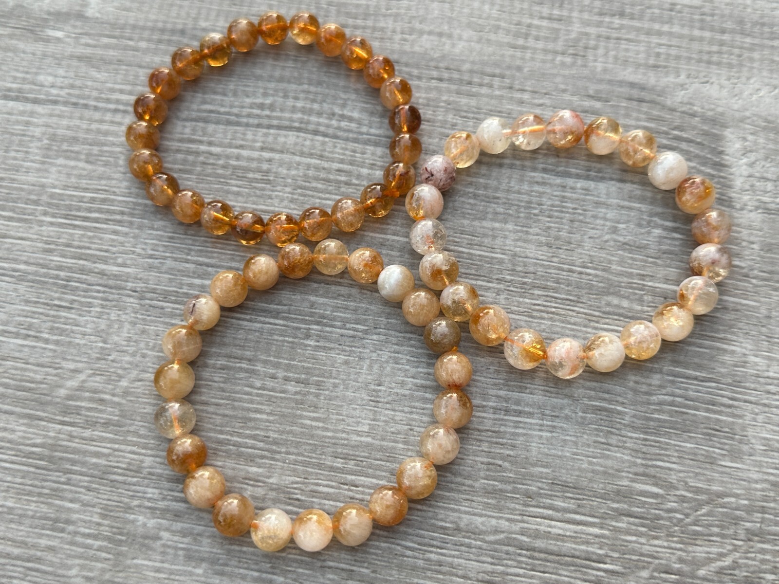 Grade A++ Citrine With Quartz Crystal Bead Bracelet 8mm, Wholesale Bulk Lot