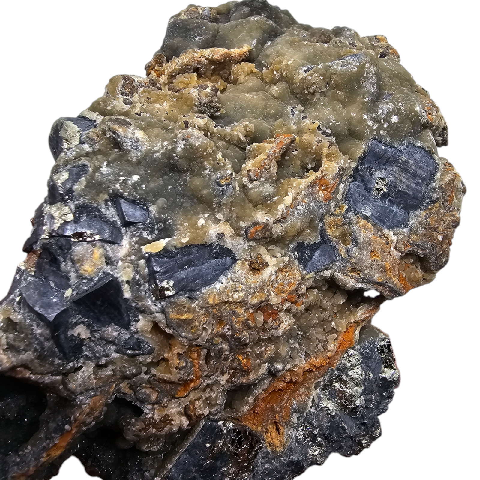 2.1 Lbs Smithsonite Mineral Specimen with Pyrite – 962 g 9x6x8 cm Ojuela Mine