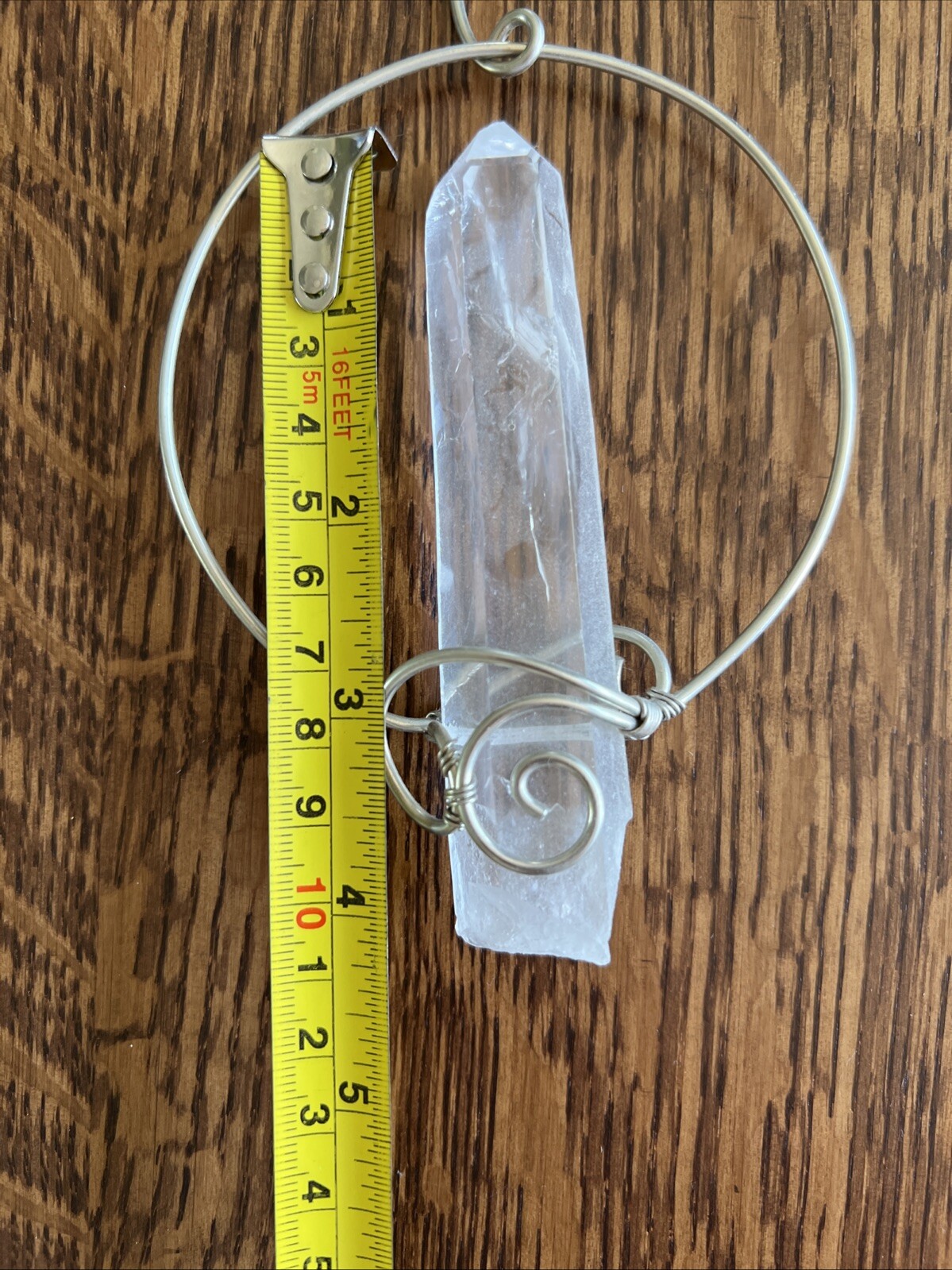Floating Quartz Crystal Sculpture Decoration ￼FENG SHUI HANGING Handmade USA #2