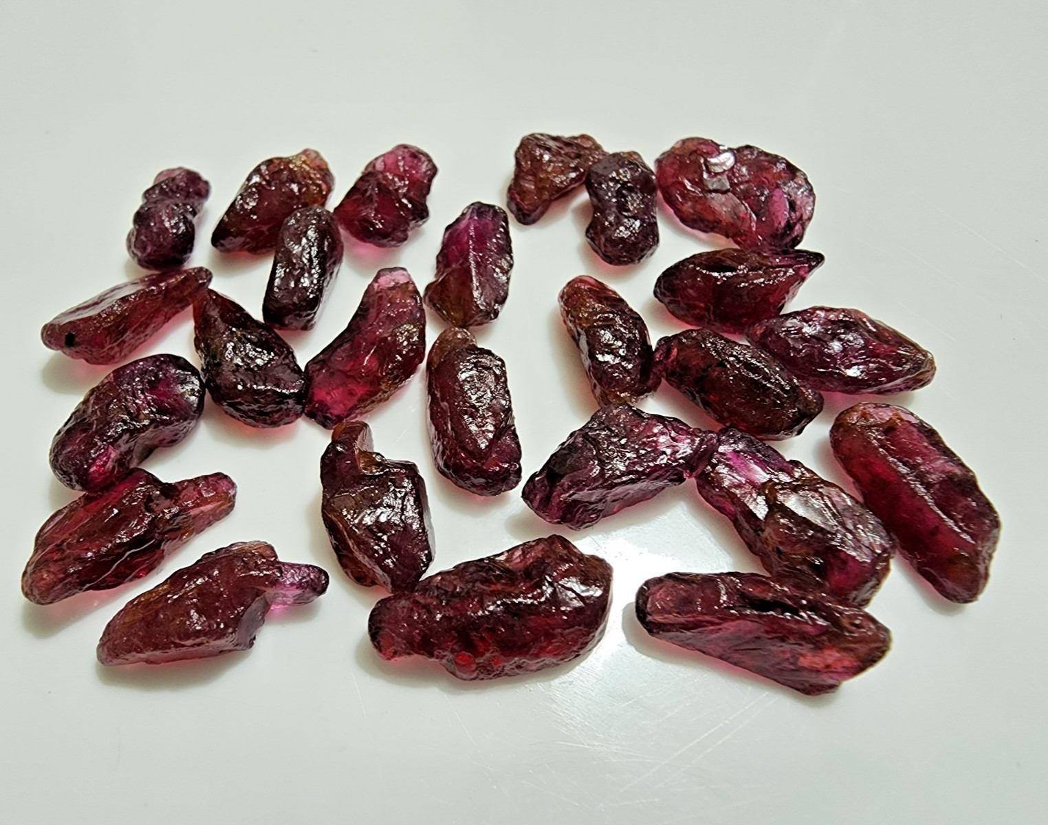 14-17mm Pink Garnet Rough 25 Pcs Pretty Pink Garnet Gemstones For Jewelry Rough