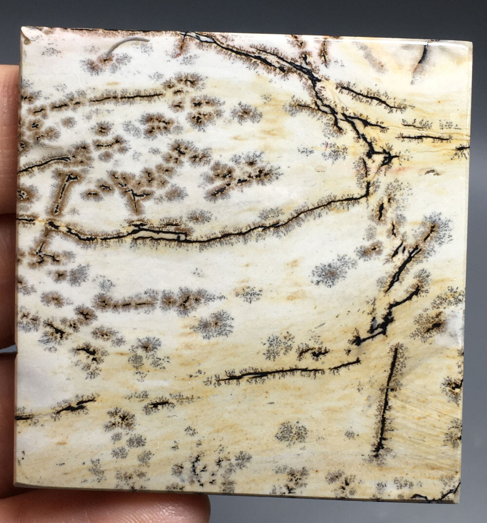 51g NATURAL dendritic traditional paiting slab QUARTZ CRYSTAL slab HEALING