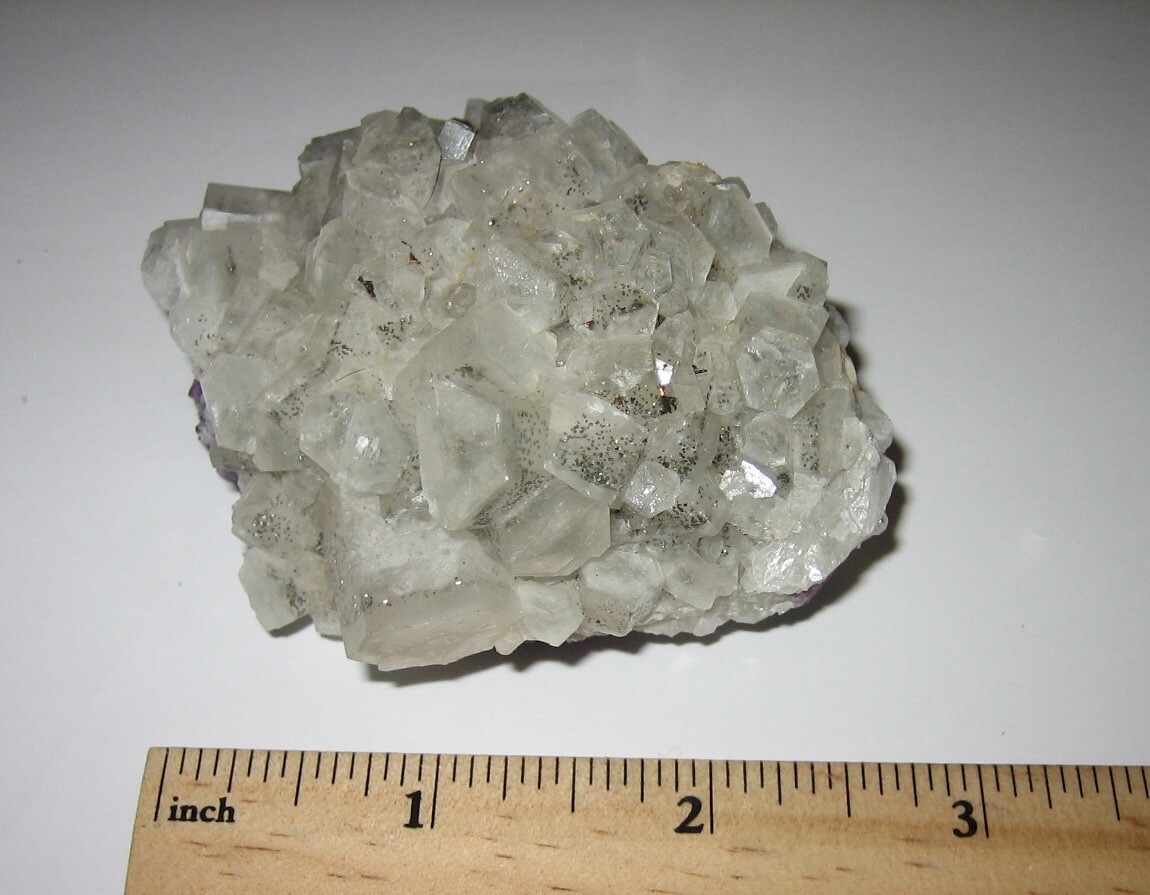 3″ CALCITE CRYSTAL CLUSTER W/ FLUORITE CHALCOPYRITE FROM CT, USA ~ 202.3grams *A