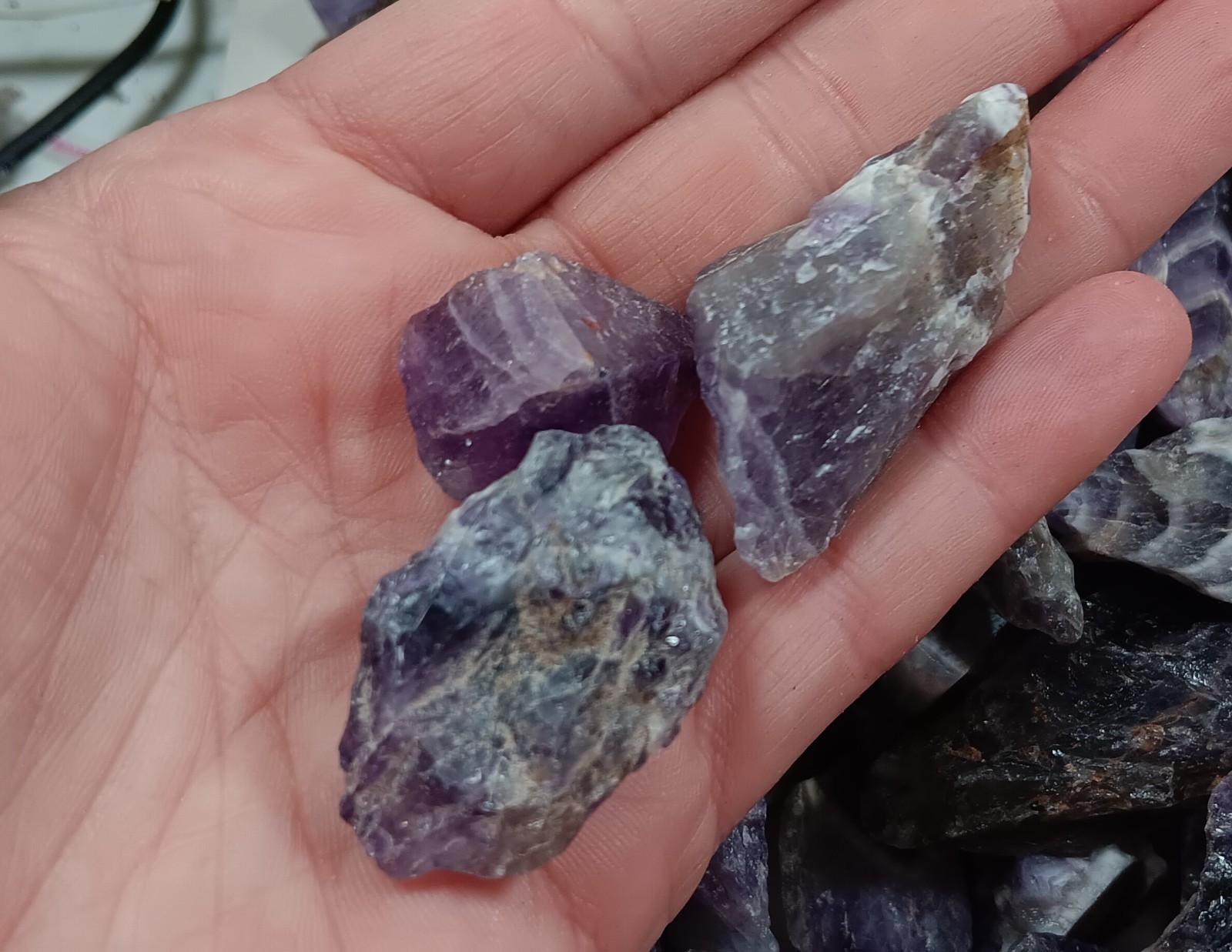2.5 Pound Lot Amethyst crystal chevron amethyst Zambia all natural Lot 3