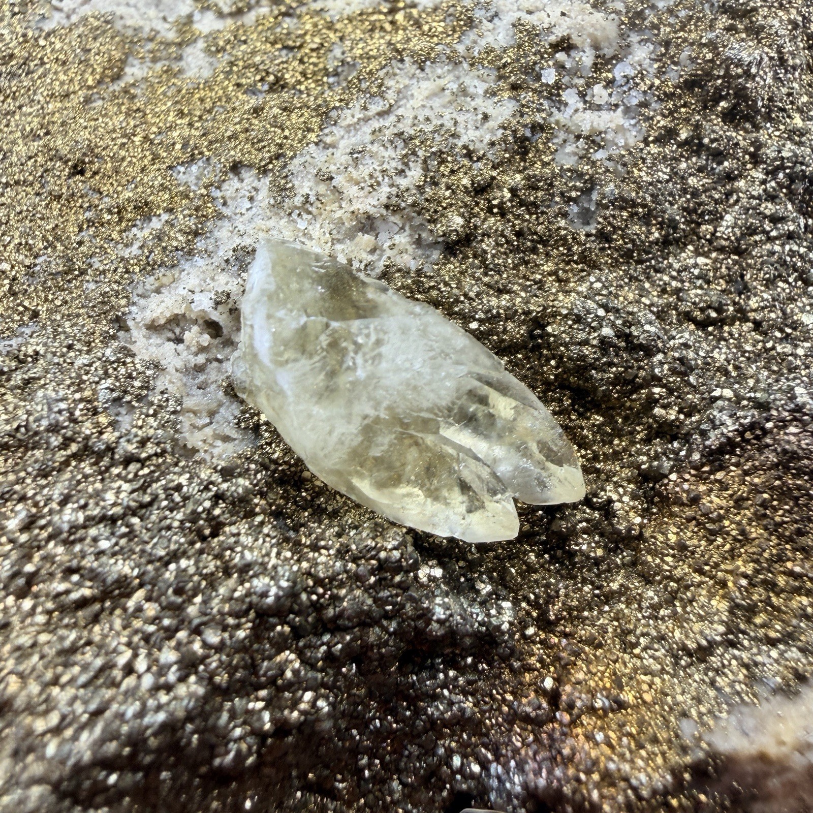 Iridescent Chalcopyrite Calcite Crystals on Matrix / Missouri *Video