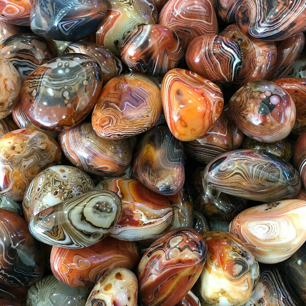 Natural Agate Sardonyx Banded Crystal Polished Reiki Carnelian 4-5cm Gemstone