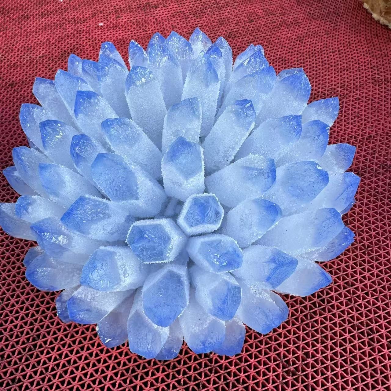 New Find blue Phantom Quartz Crystal Cluster Mineral Specimen Healing 12LB+ 1pc