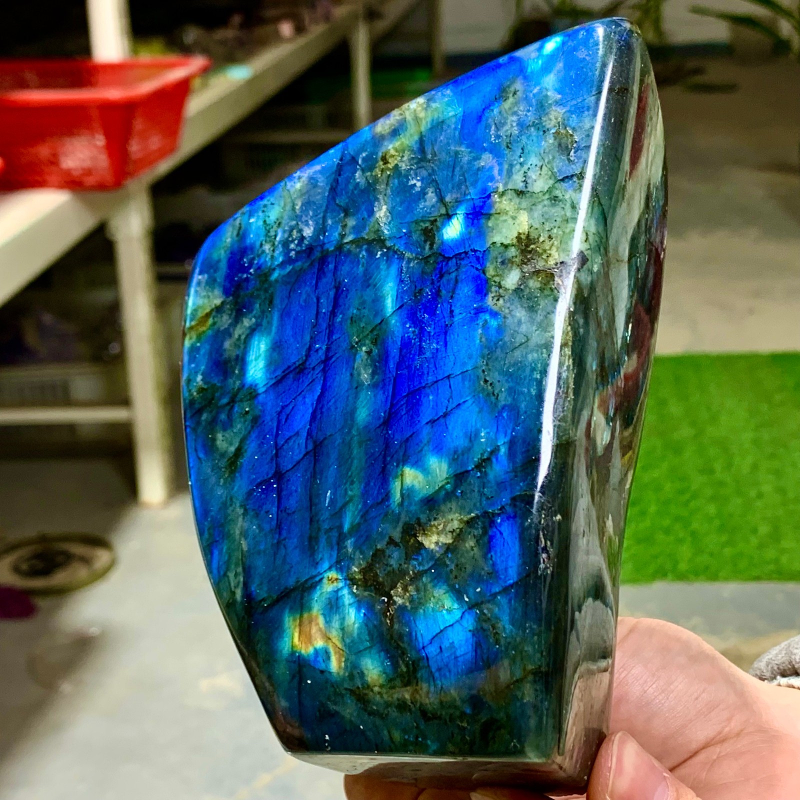 2.93LB Natural Gorgeous Labradorite QuartzCrystal Stone Specimen Healing