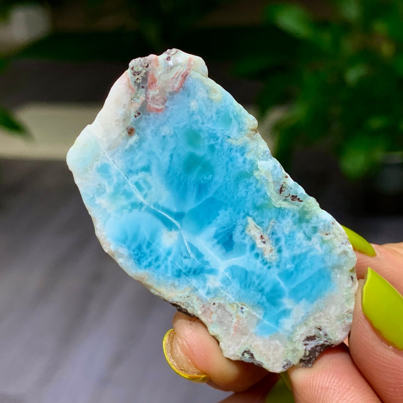 24G Natural larimar/hemimorphite Gorgeous rough raw Crystal Mineral Specimen
