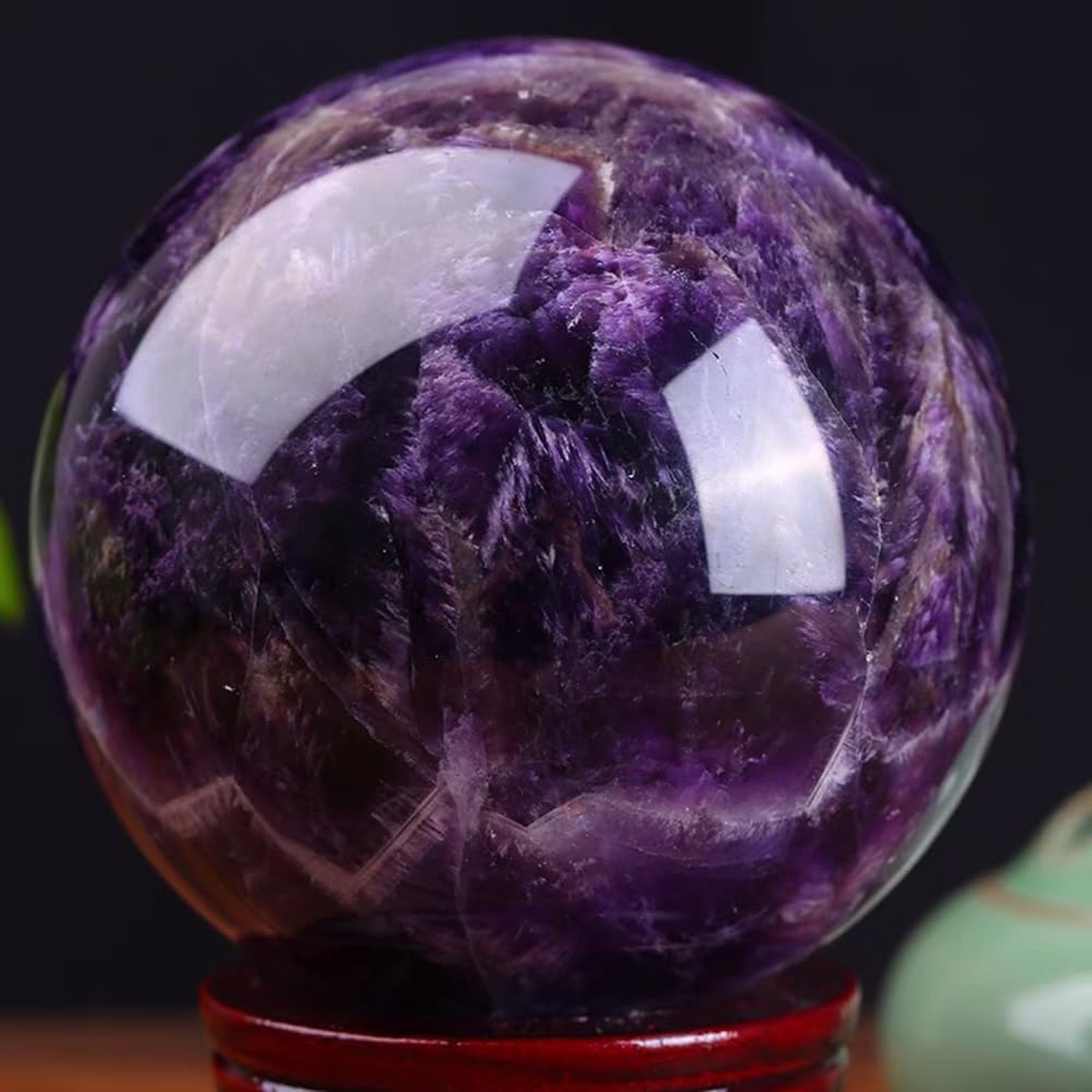 1.57-1.97inch/4-5cm Natural Amethyst Crystal Ball, Hand Polished Purple Cryst…
