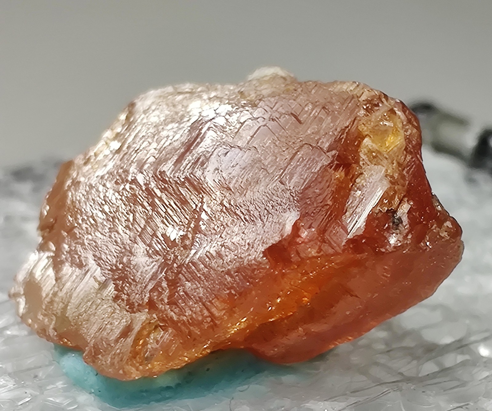 Spessartine Garnet crystal. Little Three Mine, Ramona, California. 1.3 cm.