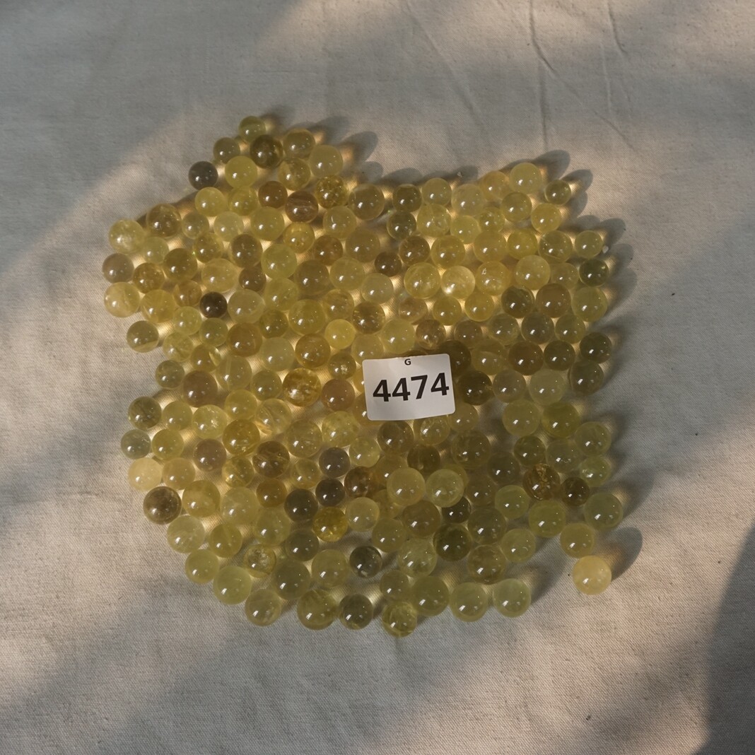 2.2LB Tiny Natural Citrine Quartz Crystal Sphere Ball Healing 12-17mm