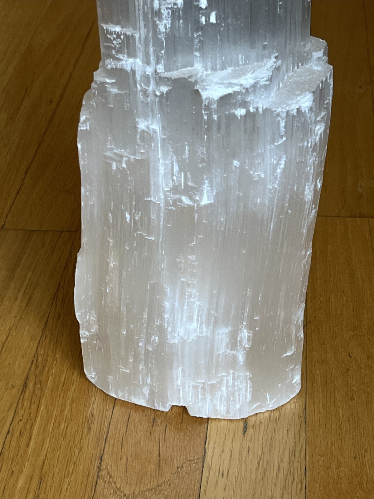 XL Selenite Crystal Tower Lamp 15″ – Base Only, No Light