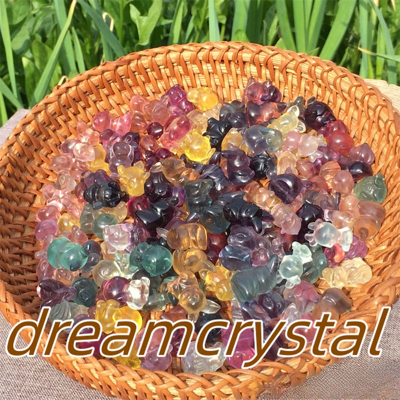 50pcs Wholesale Natural Quartz Crystal Carved Mini Fluorite Skull Reiki Healing