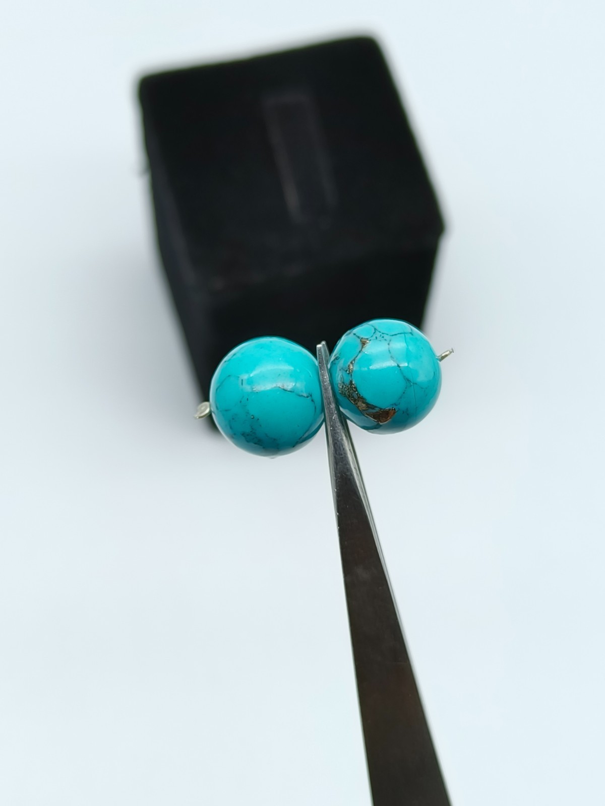 2 Pcs Natural Round Smooth Beads Natur