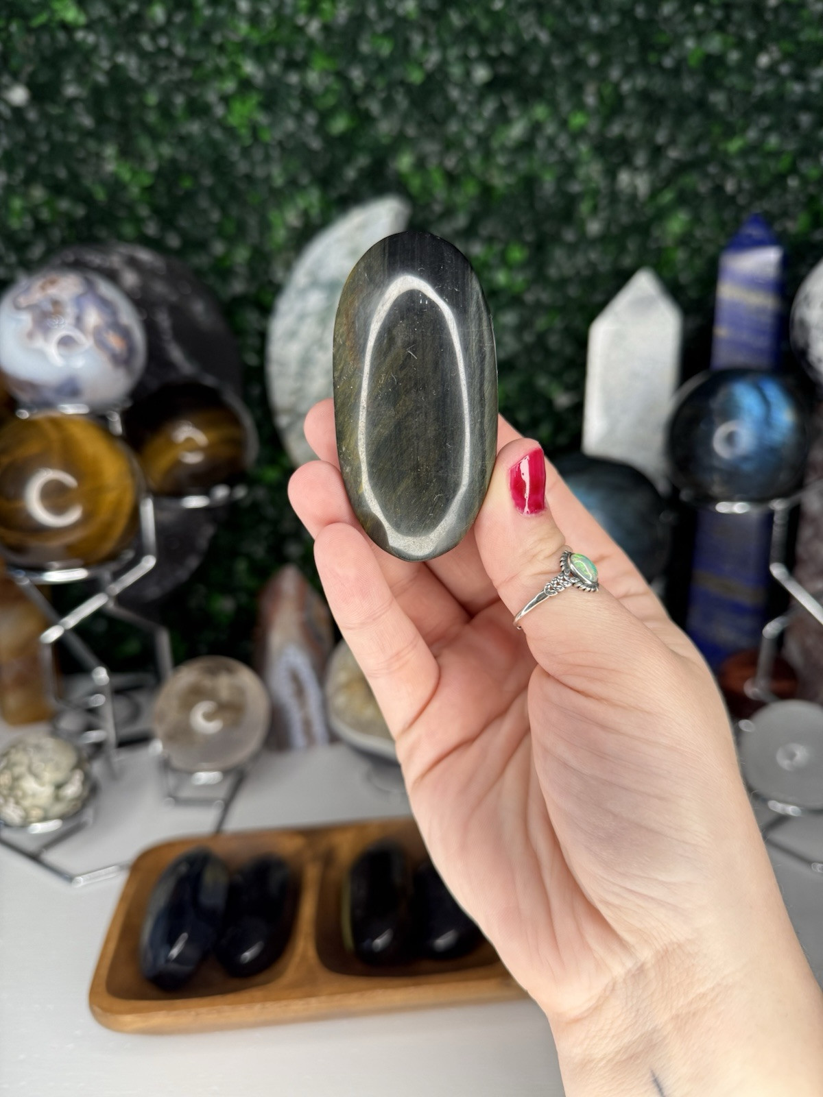 Blue Tiger’s Eye Palm Stones | Crystal Worry Stones