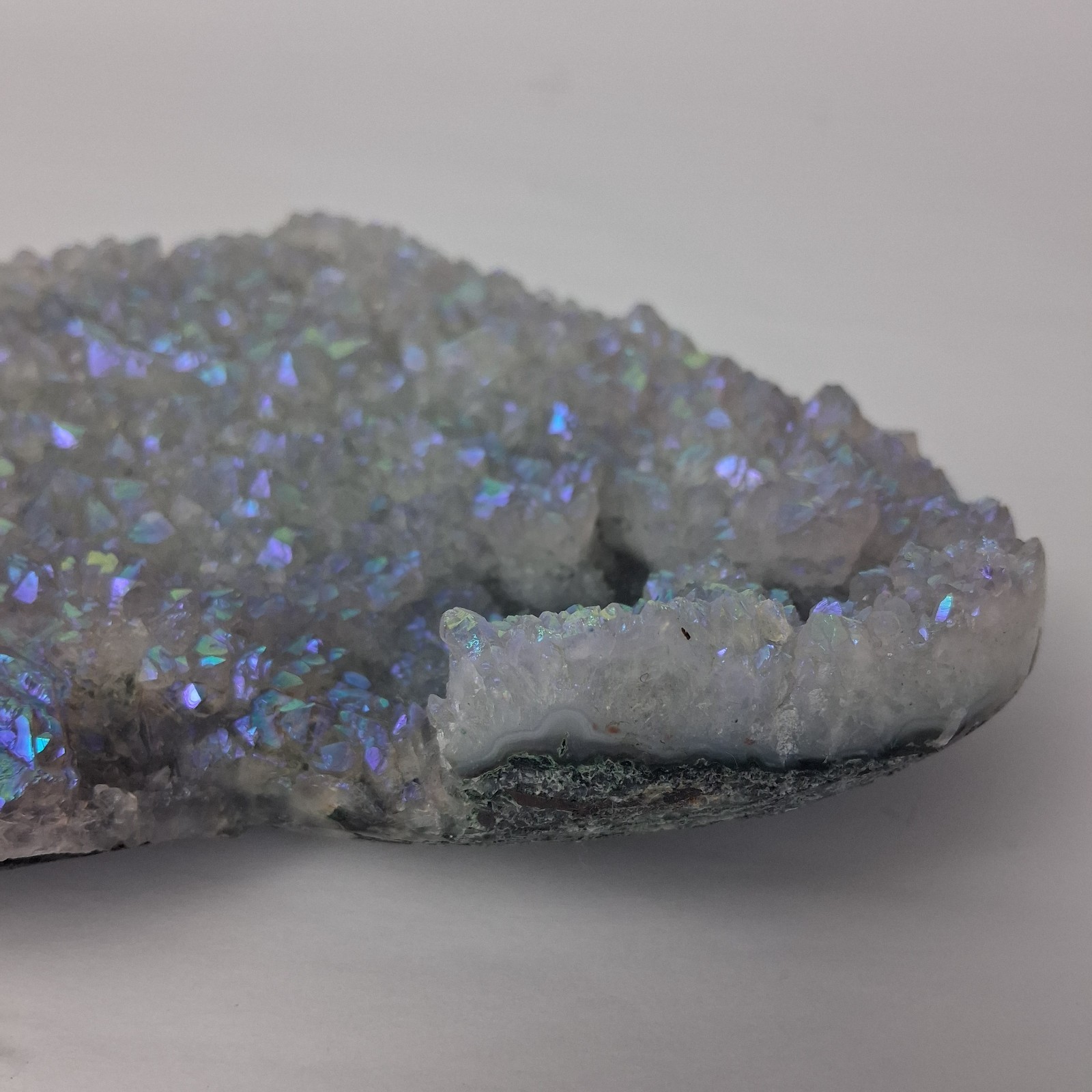 Heart Shaped Angel Aura Quartz Crystal Cluster Natural Rock 7 x 6 in