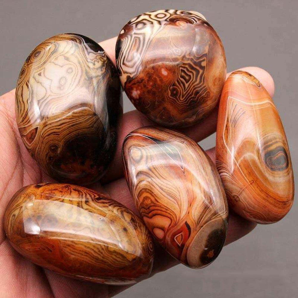 Natural Agate Sardonyx Banded Crystal Polished Reiki Carnelian 4-5cm Gemstone