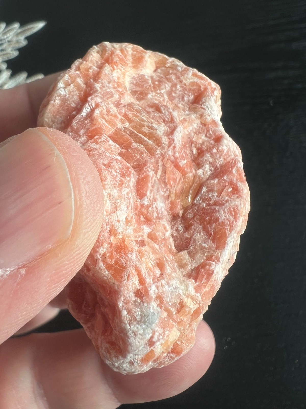Large Raw Sunstone – Fire Calcite, Raw Sunstone Chunk 6×4.5cm 95g