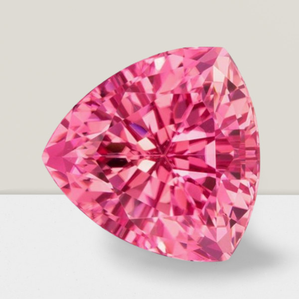 Pink Tourmaline Trillion Cut Gemstone 2.1 Cts – 9 mm Flawless Loose Gem