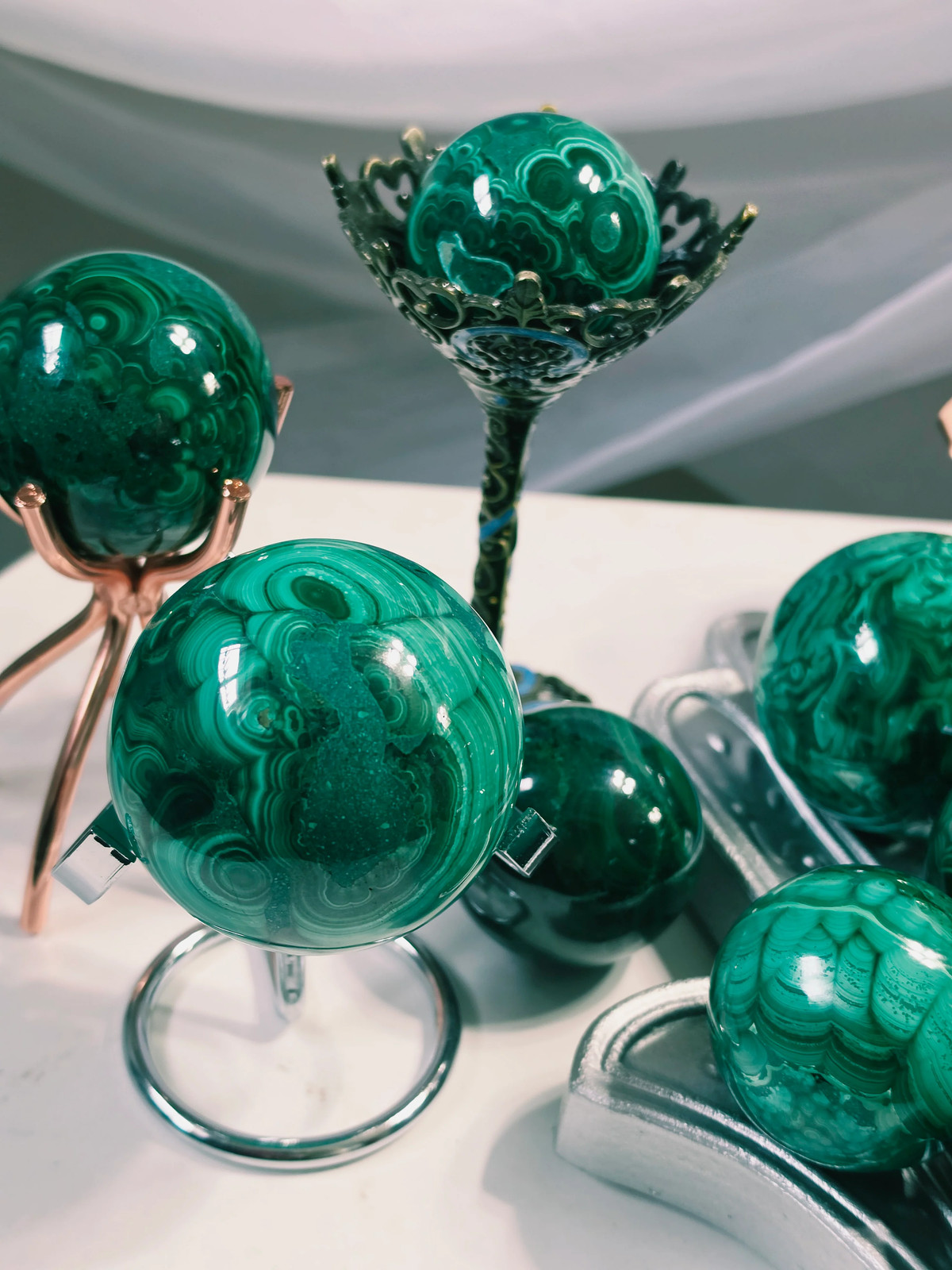 Congo Malachite Sphere AAA Quality Wholesale 1kg